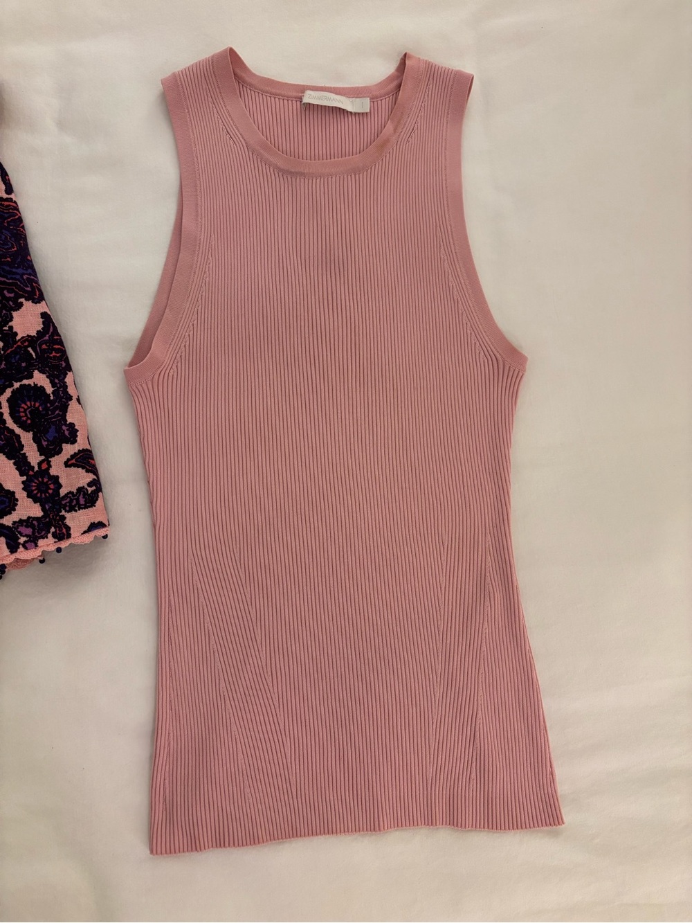 🌸 Zimmermann Tiggy Tuck Short & Ribbed Tank Set — Lilac/Pink Paisley 🌸 - Picture 9 of 13
